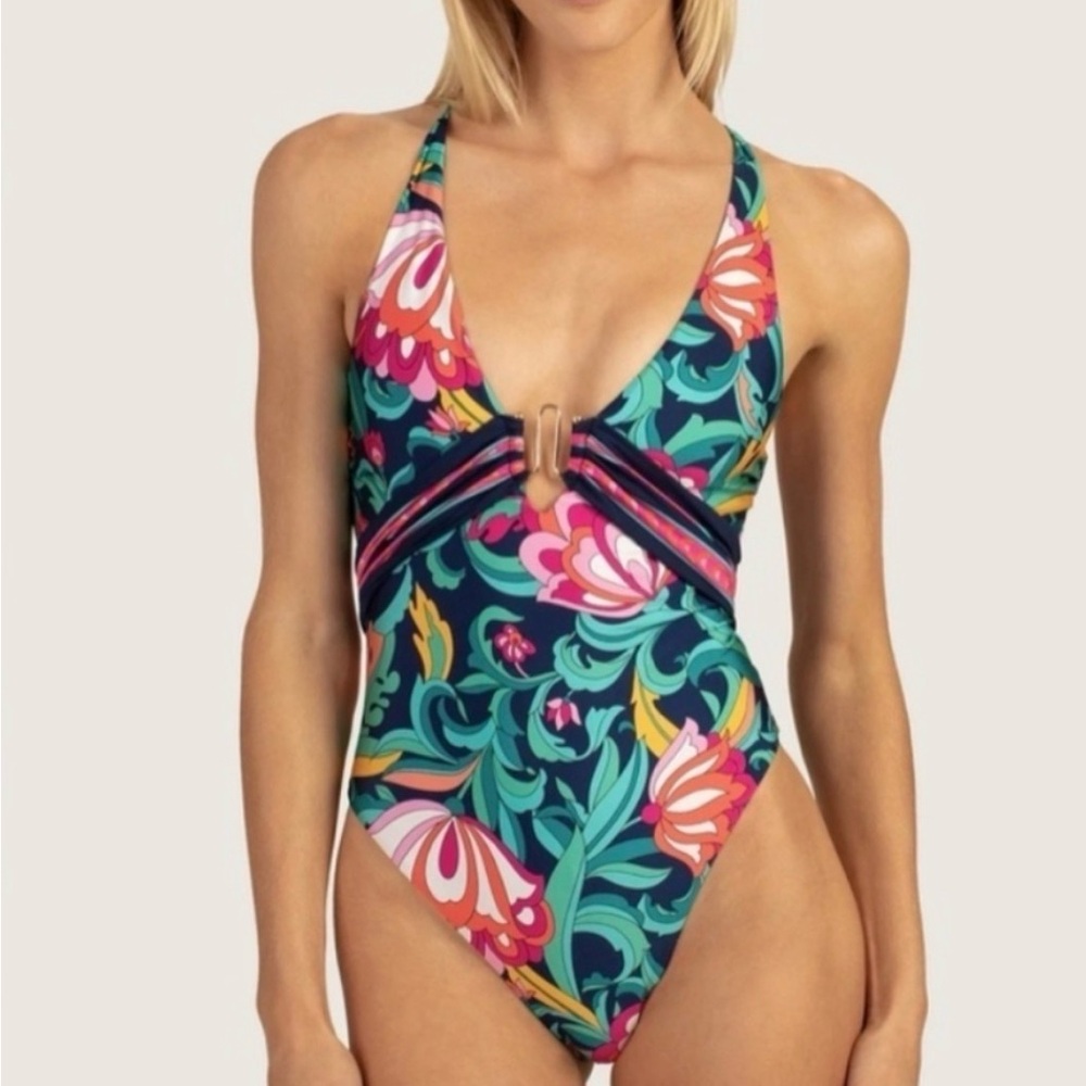 Trina Turk India Garden Floral One-Piece Swimsuit